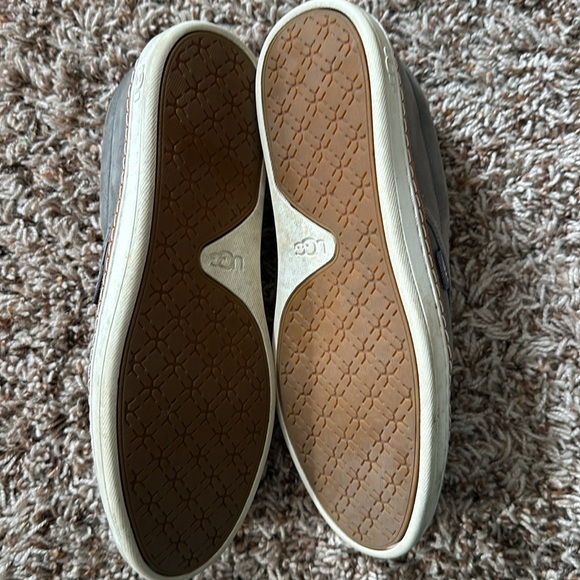 Ugg, gray leather, slip on shoes size 6.5 - Picture 4 of 5